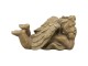 Bronzovo - hnědý antik květináč ležící Anděl - 37*20*18 cm