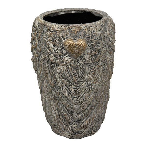 Bronzovo - hnědý antik obal na květináč/ váza Topf - 18*18*26 cm