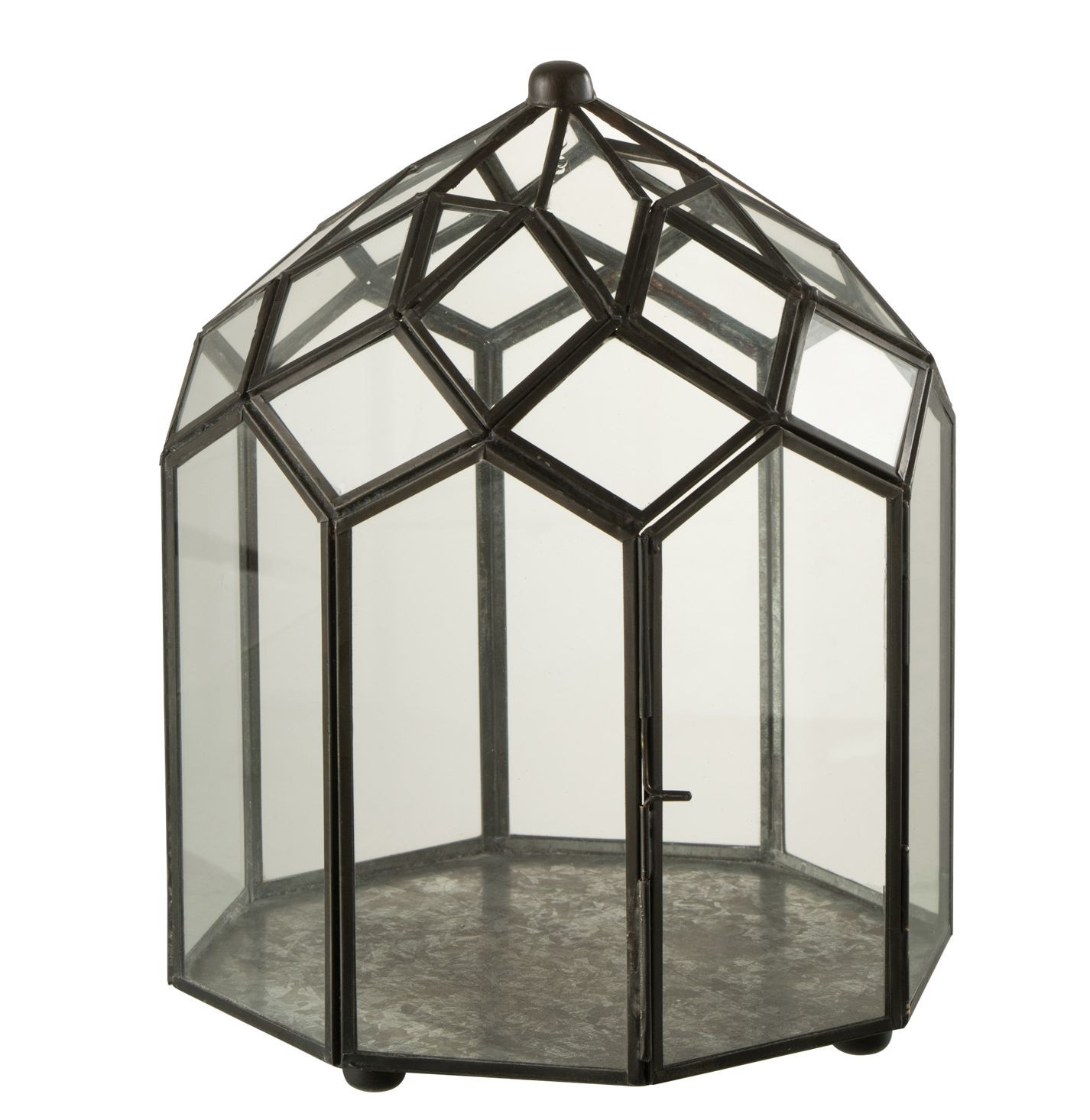 Černý kovový domácí skleník Terrarium - 23*23*30cm