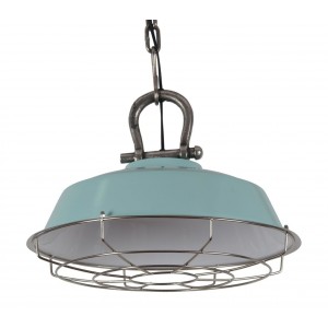 Zelené závěsné kovové světlo Milan vintage green - Ø 44*36 cm