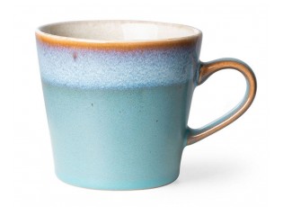 Modrý retro hrnek na kávu Cappuccino 70s Dusk - 12*9,5*8,5cm / 300ml 