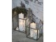 Bronzová antik kovová lucerna Candle house - 20*20*33cm