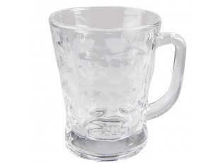 Transparentní skleněný hrnek na nápoj - 10*8*10 cm / 230 ml