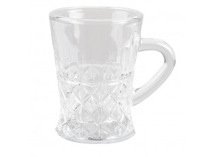 Transparentní skleněný hrnek na nápoj - 6*8*8 cm / 95 ml