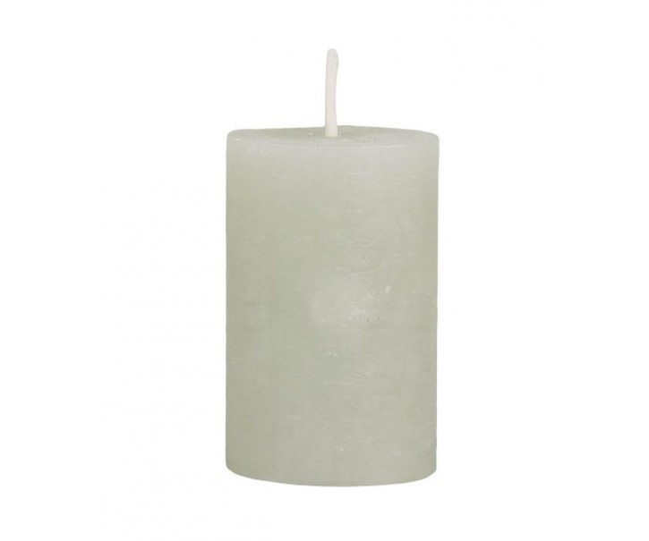 Zelená široká svíčka Rustic pillar verte - Ø 5*8cm
