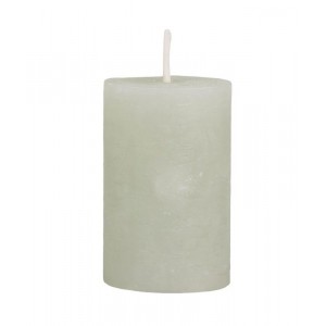 Zelená široká svíčka Rustic pillar verte - Ø 5*8cm