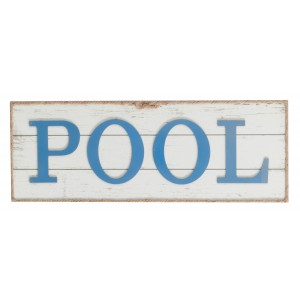 Nástěnná dřevěná cedule Pool - 72*3*28 cm