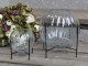 Skleněná dekorační váza s kovovým podstavcem - Ø11*10cm