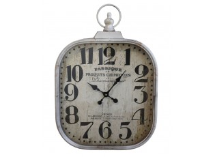 Bílé antik nástěnné hodiny Chimiques – 45*7*64 / 1*AA