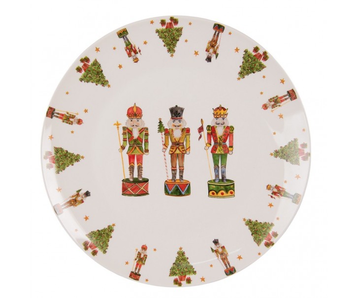 Porcelánový jídelní talíř s Louskáčky Happy Little Christmas - Ø 26 cm