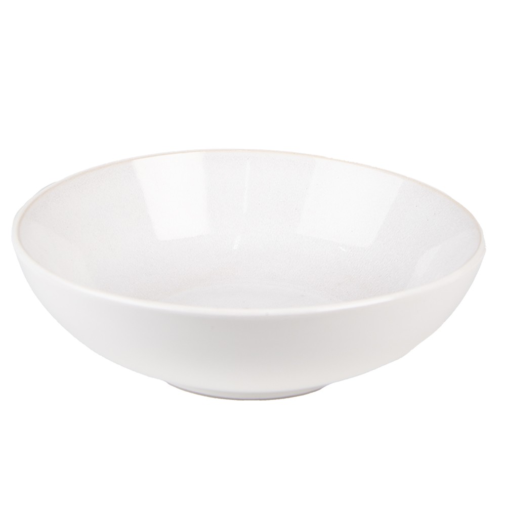 Bílo-béžová miska na polévku Beillo - Ø 18*5 cm / 500ml 6CEBO0113