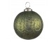 Zelená antik skleněná vánoční ozdoba koule - Ø 10*10 cm