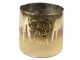 Zlatý skleněný svícen na čajovou svíčku M - Ø 10*10 cm