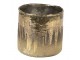 Zlatý skleněný svícen na čajovou svíčku S - Ø 8*7 cm