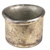Zlatý skleněný svícen na čajovou svíčku - Ø 8*7 cm Barva: zlatáMateriál: skloHmotnost: 0,32 kg