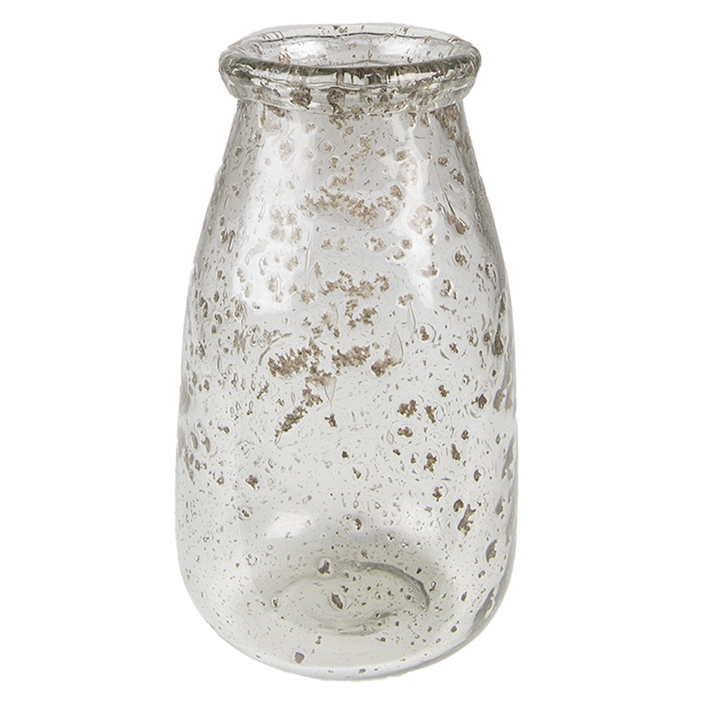 Skleněná transparentní foukaná váza Sandy - Ø 11*20 cm Clayre & Eef