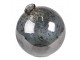 Skleněná šedá kulatá foukaná váza Sandy I - Ø 13*13 cm