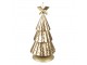 Zlatý antik kovový vánoční stromek - Ø 8*20 cm