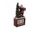 Vánoční kalendář Santa a vánoční stromek - 16*10*34 cm