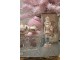 Růžová dekorace socha Louskáček - 4*4*17 cm