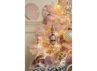 Vánočníozdoba Louskáček v růžovo-zlatém obleku - 4*4*17 cm