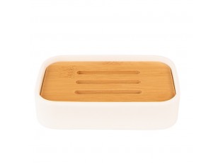 Keramická miska na mýdlo s bambusovým vnitřkem Dao - 13*8*3 cm