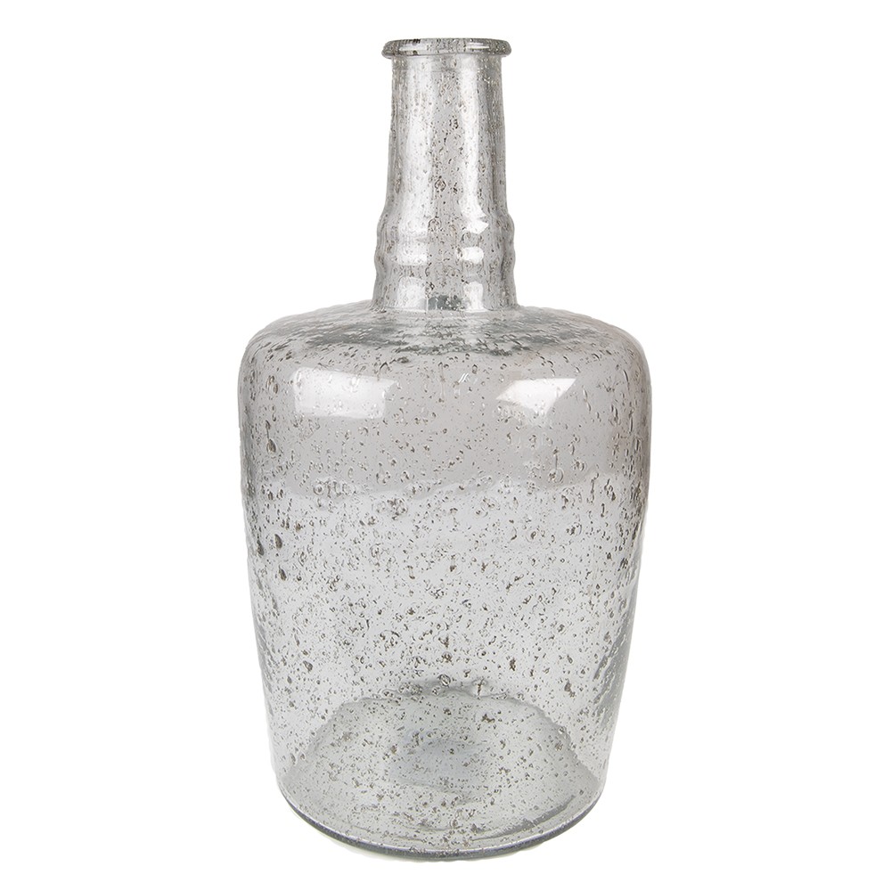 Skleněná transparentní foukaná váza Sandy - Ø 21*38 cm Clayre & Eef
