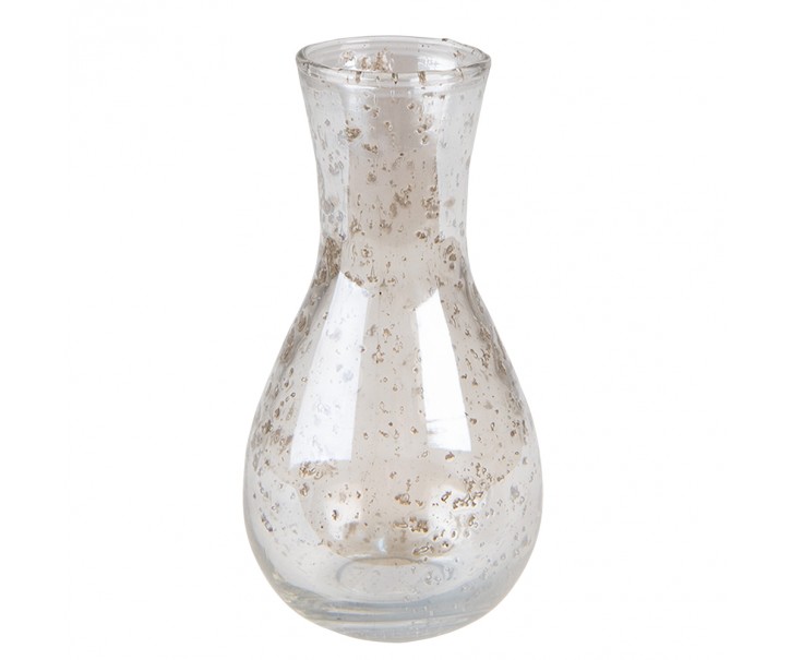 Skleněná transparentní váza Milia - Ø 8*15 cm