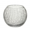 Skleněný kulatý svícen s popraskáním S - 12*12*9,5 cm Barva: TransparentníMateriál: sklo