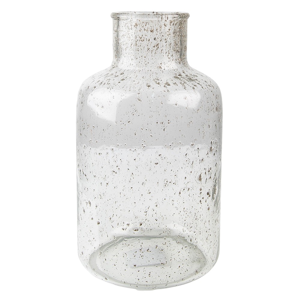 Skleněná transparentní foukaná váza Sandy - Ø 18*32 cm Clayre & Eef