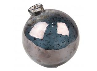 Skleněná šedá kulatá foukaná váza Sandy I - Ø10*10 cm