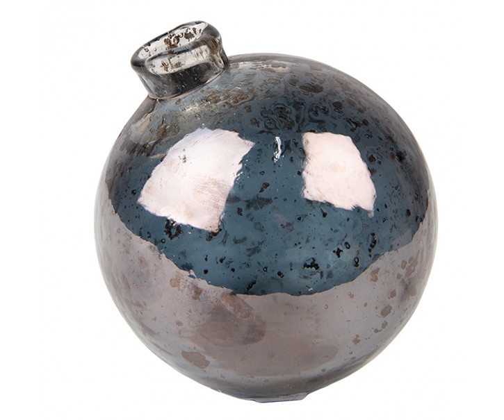 Skleněná šedá kulatá foukaná váza Sandy I - Ø10*10 cm