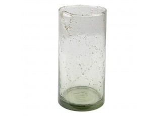Skleněná transparentní foukaná váza Sandy - Ø10*20 cm