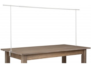 Bílá kovová dekorační tyč na stůl s úchyty - 140*1*90cm