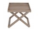 Hnědý dřevěný odkládací stolek s podnosem Butlertray - 52*52*46cm