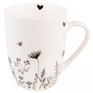 Porcelánový hrnek s květinami Flora And Fauna - 12*8*10cm / 300ml