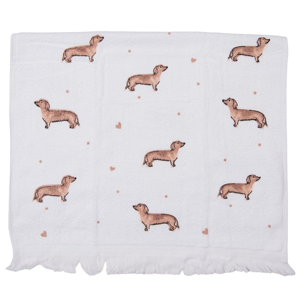 Kuchyňský froté ručník s jezevčíkem Dachshund Love - 40*66 cm