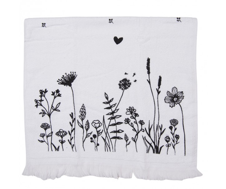 Froté kuchyňský ručník s lučními květy Flora And Fauna - 40*66 cm