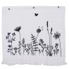 Froté kuchyňský ručník s lučními květy Flora And Fauna - 40*66 cm Barva: bílá, černáMateriál: 100% bavlnaHmotnost: 0,09 kg