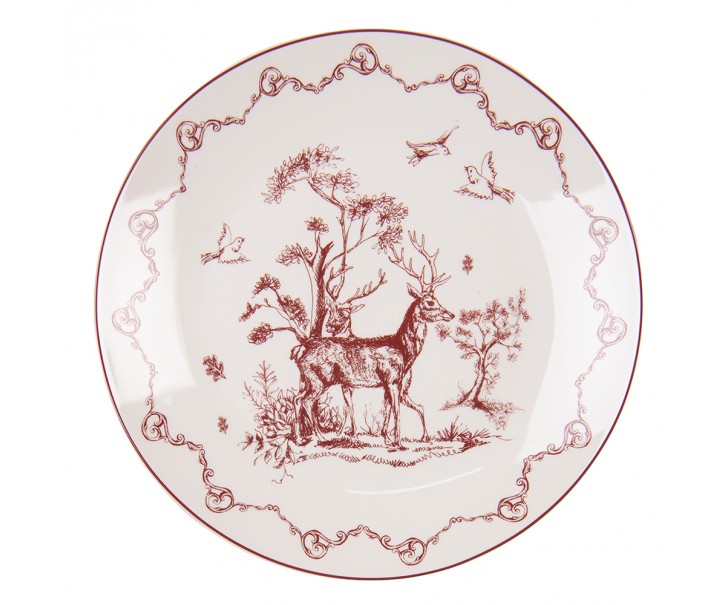 Porcelánový dezertní talíř Pretty Forest - Ø 20*2 cm