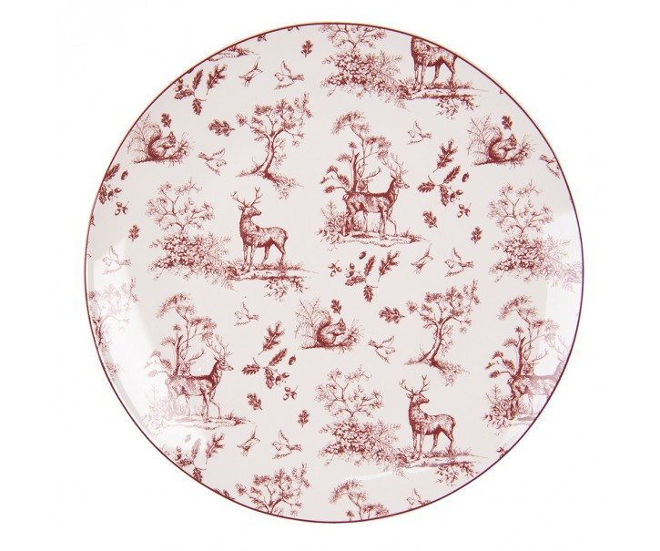 Porcelánový jídelní talíř Pretty Forest - Ø 26*2 cm