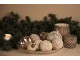Béžovo-hnědá antik vánoční ozdoba šiška - 12*12*20 cm