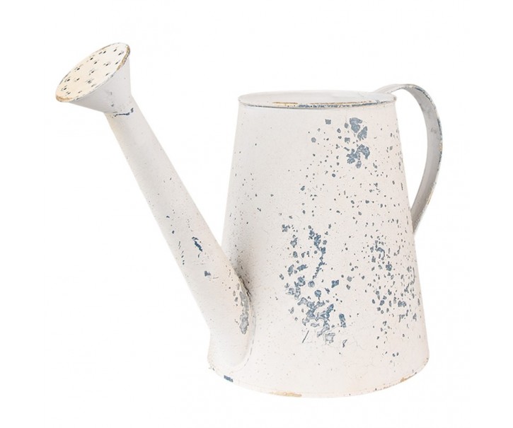 Béžová dekorační plechová retro konvice - 33*15*21 cm