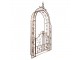 Hnědý antik kovový zahradní oblouk s brankou Serge - 146*30*257 cm
