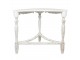 Bílý antik dřevěný odkládací stůl s vyřezáváním a zdobením Loiré - 106*48*87 cm