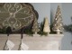 Bílo-zlatý antik skleněný vánoční stromek - 15*31 cm