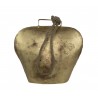 Zlatý antik plechový zvonek ve tvaru kravského zvonu - 9*5*10cmBarva: zlatoměděná antik s patinou Materiál: kovHmotnost: 0,11 kg