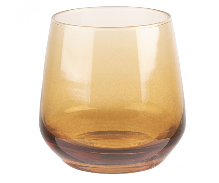 Hnědá sklenička na vodu Walt - Ø 7*9 cm / 310 ml