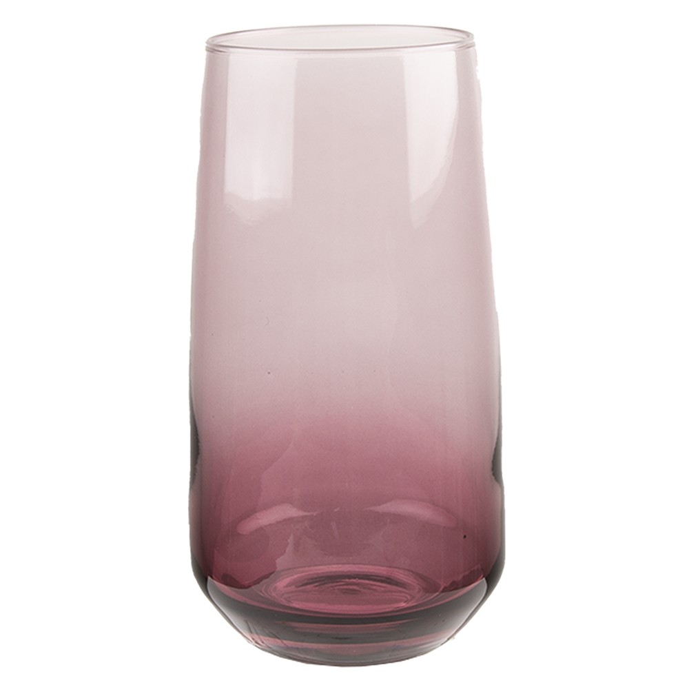 Fialová sklenička na vodu Walt - Ø 6*14 cm / 430 ml Clayre & Eef