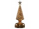 Bronzový svítící skleněný vánoční stromek Led S - Ø 8*23 cm